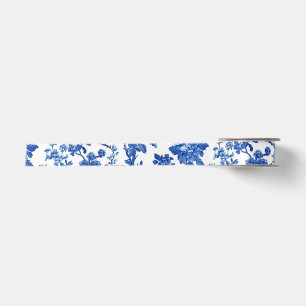 Helle blaue Blumen-Toile-Gartenparty-Satinband Satinband