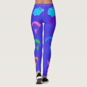 Helle blaue bunte Elf-Leggings Leggings (Rückseite)