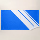 Helle blaue Diagonal-Streifen Strandtuch (Vorderseite)