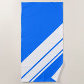 Helle blaue Diagonal-Streifen Strandtuch (Vorderseite)