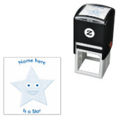 Helle blaue Feier Star Custom Self Inking Permastempel (Beispiel)