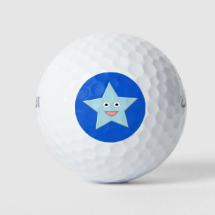 Helle blaue Feier Stern Golfball