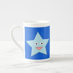 Helle blaue Feierstern-Tasse Porzellantasse