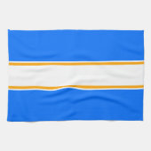 Helle, blaue, gelbe, weiße Streifen Geschirrtuch (Horizontal)