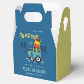 Helle blaue Giraffe in Traktorenjungen zum Geburts Geschenkschachtel (Geöffnet)
