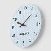 Helle blaue Großuhr Große Wanduhr (Winkel)