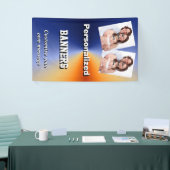 Helle blaue kundenspezifische Fotoschablone Banner (Messeveranstaltung)