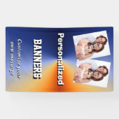 Helle blaue kundenspezifische Fotoschablone Banner (Horizontal)