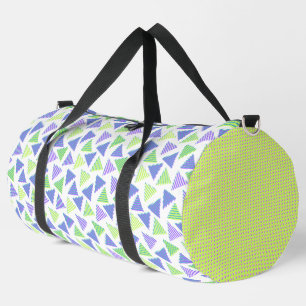 HELLE BLAUE LILA & LIME GRÜNE PATTER DUFFLE BAG