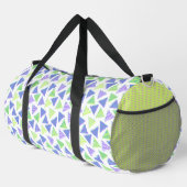 HELLE BLAUE LILA & LIME GRÜNE PATTER DUFFLE BAG (Rechte Ecke)