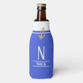 Helle blaue Mit Monogramm Flasche Cooler Flaschenkühler