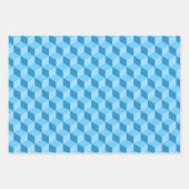 HELLE BLAUE PINK LILA GEOMETRISCHE KUBPATTER GESCHENKPAPIER SET (Vorderseite)