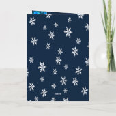 Helle blaue Rose Schneeflocken Weihnachten Hochzei Programm (Rückseite)