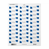 Helle blaue Sonnenblumen Rücksendeadresse (Vorne)