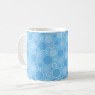 helle blaue Töne mit Punkten im Retro-Stil der Sec Kaffeetasse