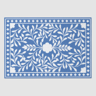 Helle Blaue Traditionelle Knochenintarsien-Dekupag Seidenpapier