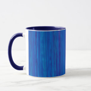 Helle blaue und dunkelblaue Streifen Tasse