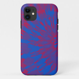 Helle blaue und rote Gefärbte Krawatte Case-Mate iPhone Hülle