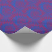 Helle blaue und rote Gefärbte Krawatte Geschenkpapier (Ecke)