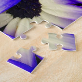 Helle blaue und weiße digitale Blume Puzzle (Seite)