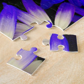 Helle blaue und weiße digitale Blume Puzzle (Seite)