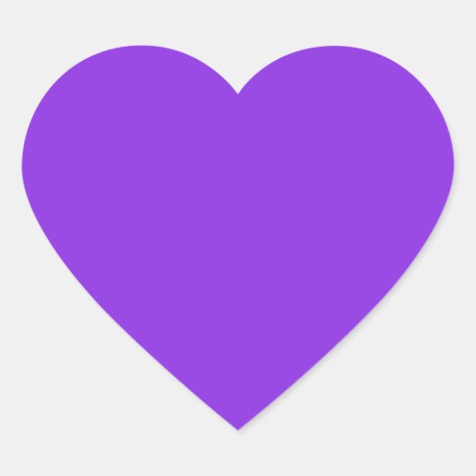 Helle blaue Violette (Vollfarbe) Herz-Aufkleber (Vorderseite)