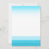 Helle blaue Wasserfarbe Moderne Einladungen für Ho (Rückseite)