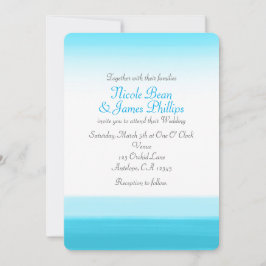 Helle blaue Wasserfarbe Moderne Einladungen für Ho