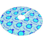 Helle Blauer Schildkröte Typ Treppenhaus Polyester Weihnachtsbaumdecke (Schrägansicht)