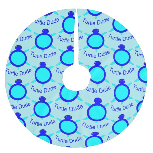 Helle Blauer Schildkröte Typ Treppenhaus Polyester Weihnachtsbaumdecke (Vorderseite)