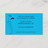 Helle blaues Schwarz-Strudel-Visitenkarte Visitenkarte (Rückseite)