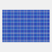 Helle Blautöne mit blau-weißem Karo Geschenkpapier Set (Vorderseite 3)