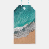 Helle Blue Calm Ocean Shore Holzwand Art iPad Ai Geschenkanhänger (Rückseite)