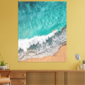 Helle Blue Calm Ocean Shore Holzwand Art iPad Ai Leinwanddruck (Insitu (Wohnzimmer))