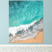 Helle Blue Calm Ocean Shore Holzwand Art iPad Ai Leinwanddruck (Insitu (Holzboden))
