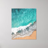 Helle Blue Calm Ocean Shore Holzwand Art iPad Ai Leinwanddruck (Vorderseite)