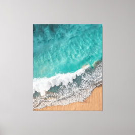 Helle Blue Calm Ocean Shore Holzwand Art iPad Ai Leinwanddruck