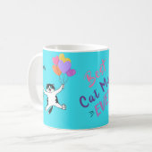 Helle Blue Cat Lover Geschenk Personalisiert Kaffeetasse (Vorderseite Links)