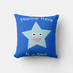 Helle Blue Celebration Star Custom Pillow Kissen