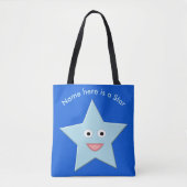 Helle Blue Celebration Star Custom Totbeutel Tasche (Vorderseite)