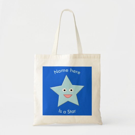 Helle Blue Celebration Star Custom Totbeutel Tragetasche (Vorne)