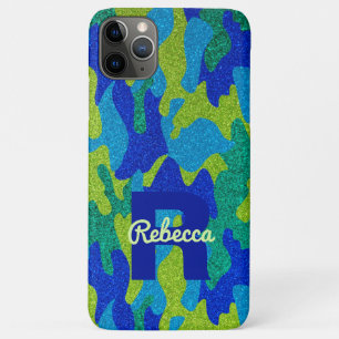 Helle Blue & Green Camouflage Glitzer Camouflage N Case-Mate iPhone Hülle
