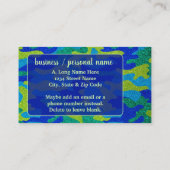 Helle Blue & Green Camouflage Glitzer Camouflage N Visitenkarte (Rückseite)