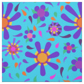 Helle Blue Mod Style Blume Stoff (Muster)