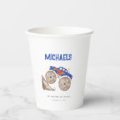 Helle Blue Monster Truck Pappbecher (Vorderseite)