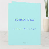 Helle Blue Turtle Typ Custom Card Karte (Rückseite)