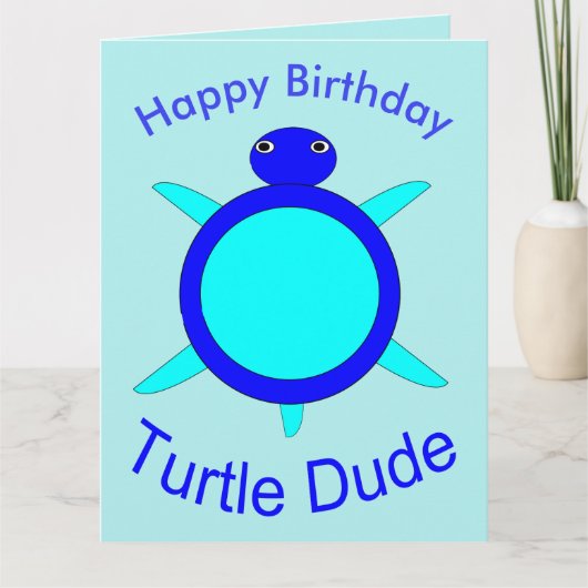 Helle Blue Turtle Typ Custom Card Karte (Vorderseite)