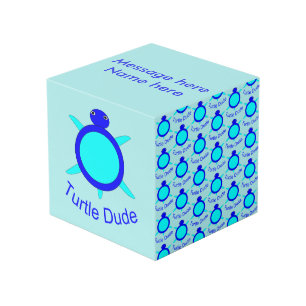 Helle Blue Turtle Typ Custom Foto Cube Würfel