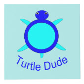 Helle Blue Turtle Typ Custom Foto Cube Würfel (Vorderseite)
