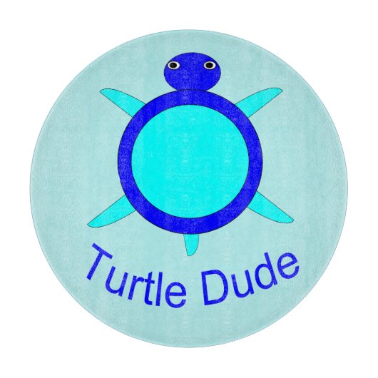 Helle Blue Turtle Typ Cutting Board Schneidebrett (Vorderseite)